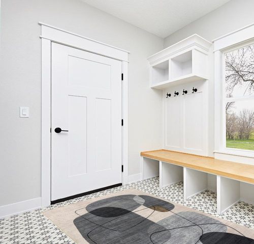 nuLOOM Rylee Abstract Machine Washable Indoor/Outdoor Area Rug, 5x8, Grey in White Modern Entryway