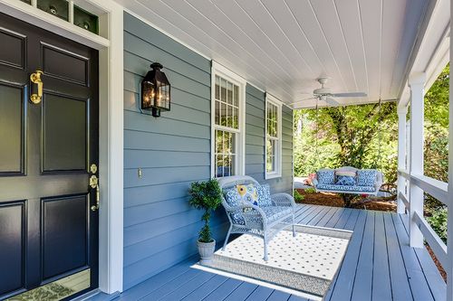 Alfa Rich 4x6 Area Rugs, Blue Grey Cream Rug, Cotton, Pet Friendly, Easy Clean Washable Rug in Light Blue Patio