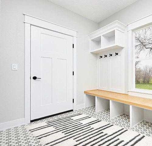 Eyely HOM406A-5 Moroccan Hype Petra Stripe Geometric Shag Indoor Area Rug Bohemian;Transitional;Modern, Bedroom, Kitchen, Living Room, Easy-Cleaning, Non-Shedding, 5 X 8, White/Gray in White Modern Entryway