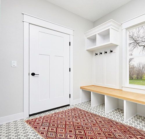 SAFAVIEH Cape Cod Collection Area Rug - 5' x 8', Natural & Red, Handmade Flat Weave Diamond Braided Jute & Denim, Ideal for High Traffic Areas in Living Room, Bedroom (CAP354B) in White Modern Entryway