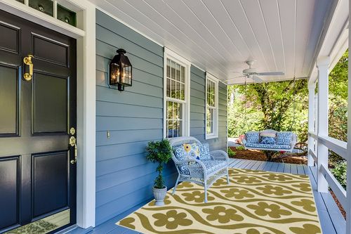 6'x9' | Machine Washable Area Rug | Kid & Pet Friendly | Indoor Rug | Evie ... in Light Blue Patio