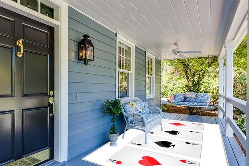 Ace Card Area Rug, Playing Cards Symbols Living Room Rugs, Washable Soft Fluffy Large Floor Carpet for Bedroom Living Room Office Holiday Decor 6 x 9ft in Light Blue Patio