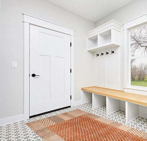 CASAVANI Collection Rectangular Rug - 5x8 Area Rug Orange Cotton Dhurrie Bordered Kilim Rug Indoor Outdoor Use Carpet Flatweave Rug High Traffic Area in Bedroom Dining Room Living Room in White Modern Entryway