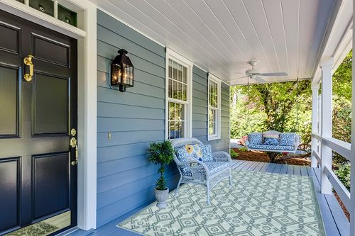 BalajeesUSA Outdoor Rug 6 by 9 feet Grey - Outdoor Rugs for Patios Clearance - Waterproof Camping Rugs for Outside Your RV, Porch, Deck, Tent, Camper Accessories - Outdoor Patio Rug 7049 in Light Blue Patio