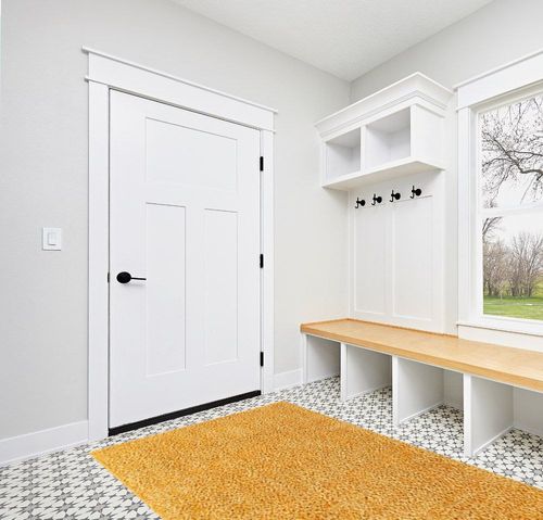 Rugs.com Zermatt Shag Collection Rug – 5' x 8' Sun Yellow Shag Rug Perfect for Bedrooms, Dining Rooms, Living Rooms in White Modern Entryway