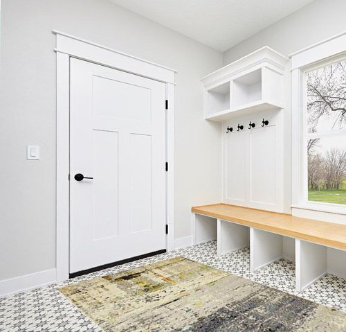 Unique Loom Chromatic Collection Modern Rustic & Vibrant Abstract Area Rug for Any Home Décor, 5 x 8 ft, Beige/Gray in White Modern Entryway
