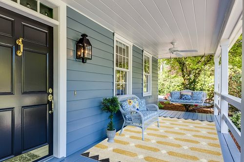 Abani Contemporary Transitional Area Rug - Non-Shed Yellow & Cream 6' x 9' Living Room Rug Rugs in Light Blue Patio