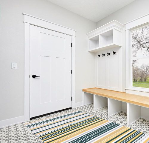 SAFAVIEH Montauk Collection Area Rug - 5' x 8', Yellow & Ivory, Handmade Boho Stripe Cotton, Ideal for High Traffic Areas in Living Room, Bedroom (MTK451D) in White Modern Entryway