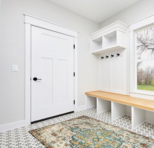 Pastel Teal Large Dining Room Rug in White Modern Entryway