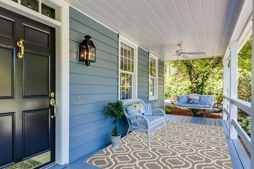 Nourison Jubilant Moroccan Trellis Grey Area Rug, (6' x 9') in Light Blue Patio