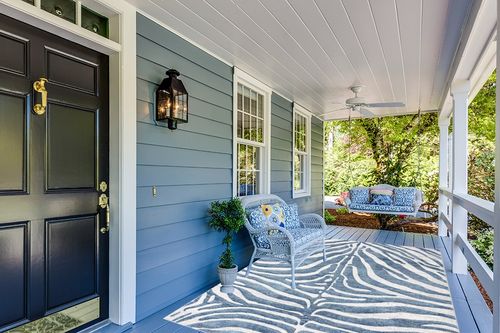 Abani Nova NOV170A Blue Grey Zebra Print Area Rug 6' x 9' in Light Blue Patio