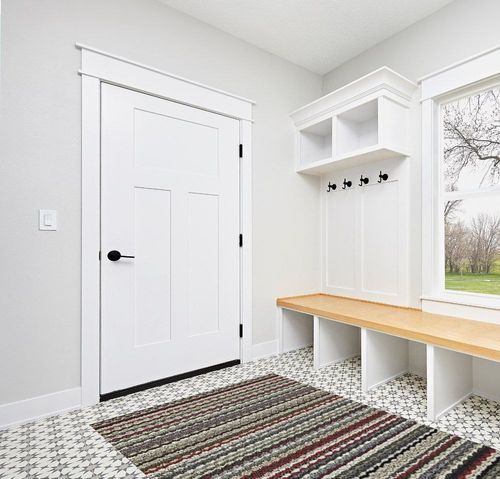 Random Earthtone Stripes Carnival Stripe  Bedroom, Living Room, Home Office, Dining Room Area Rug in White Modern Entryway