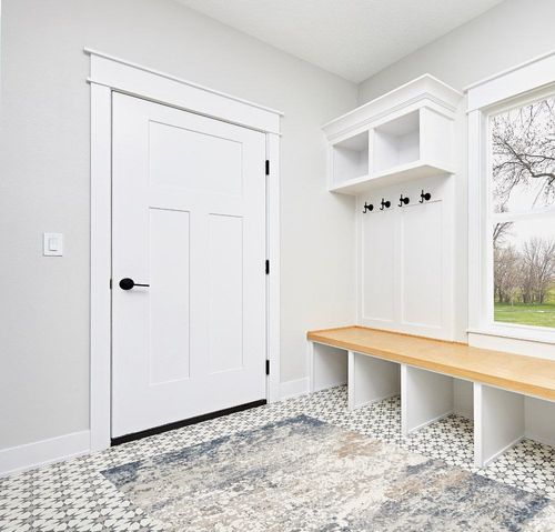 Tpr18-blue Contemporary Foldable, Stain Resistant, Non Slip, Washable Living Room Area Rug in White Modern Entryway