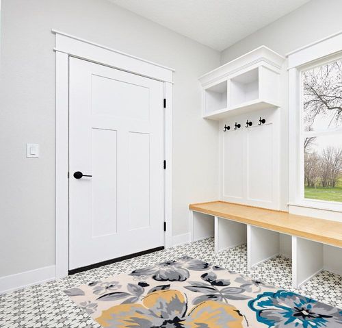 Rugshop Modern Floral Design for Living Room,Bedroom,Home Office,Kitchen Non Shedding Area Rug 5' X 7' Cream in White Modern Entryway