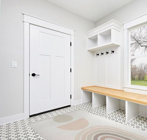 Boho Stacked Rainbow Ivory Area Rug by Corrigan Studio Corrigan Studio Rug Size ... in White Modern Entryway