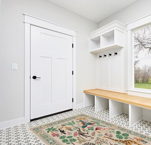 5'x7' | Machine Washable Area Rug | Kid & Pet Friendly | Indoor Rug | Iris Apfel ... in White Modern Entryway