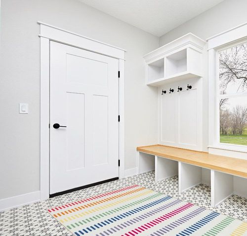 Gap Home Kids Ombre Lines Area Rug, Rainbow, 5'2"x7' in White Modern Entryway