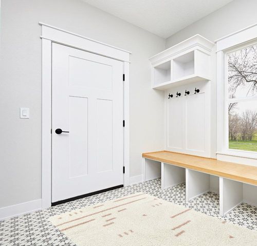 Geometric Cream/Pink Area Rug Dakota Fields Rug Size: Rectangle 5'3" x 7' in White Modern Entryway