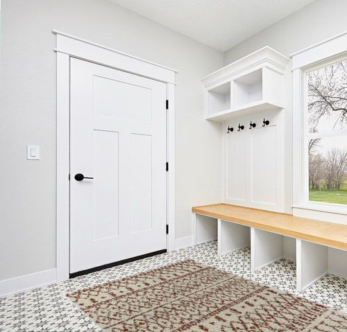Geometric Cream/Orange Area Rug Dakota Fields Rug Size: Rectangle 5'3" x 7' in White Modern Entryway