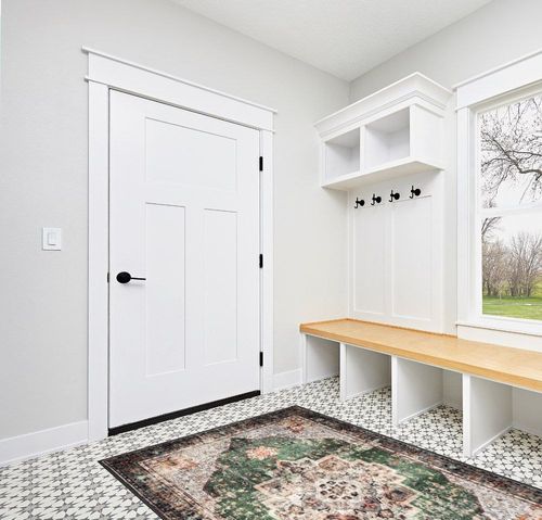 YesRug Area Rug 5x7 for Living Room Green Boho Non-Slip Washable Rug Vintage Low Pile Large Rug for Bedroom Dining Room in White Modern Entryway