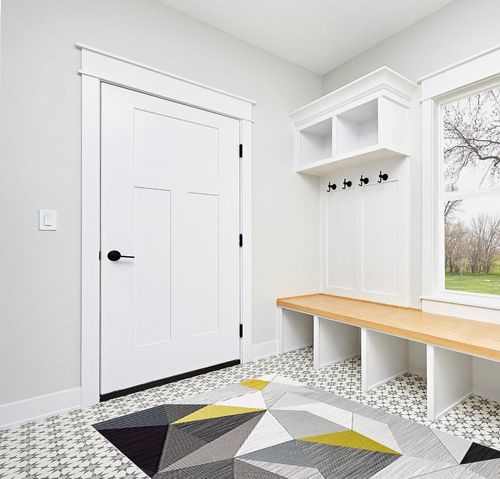 Scceatti Area Rug Rugs 6.5x4.5 Feet Washable Plush Non Slip Classroom Rug Rugs Large AbstractKitchen Rug Living Room Carpet Geometrically for Bedroom Bedside Carpet Floor Mat for Bedroom Living Room in White Modern Entryway