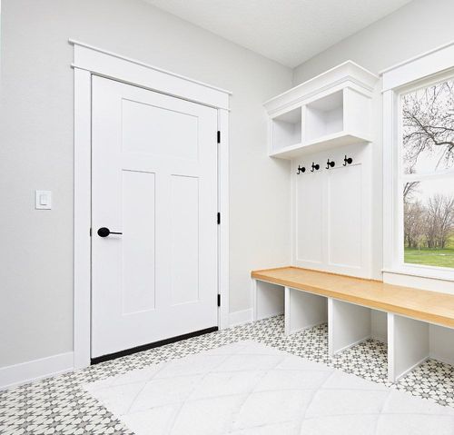 Makymo 5'X8' ft White Shag Area Rug - Hand Carved Geometric Pattern Design - Soft, Plush Fluffy Carpet Great for Indoor Bedroom, Living Room in White Modern Entryway