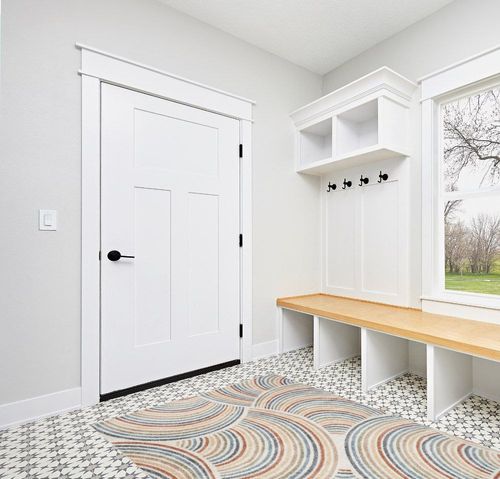 Nourison Astra Machine Washable Mid-Century Modern Ivory/Multi 5'3" x 7' Area Rug, Easy -Cleaning, Non Shedding, Bed Room, Living Room, Dining Room, Kitchen (5x7) in White Modern Entryway