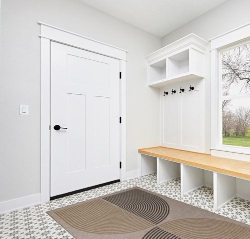 Lahome Modern Rainbow Easy Jute Rug, Washable 5x7 Area Rugs for Living Room Black Farmhouse Dining Room Rug, Contemporary Natural Throw Mat Non Slip Floor Carpet for Office RV Patio in White Modern Entryway