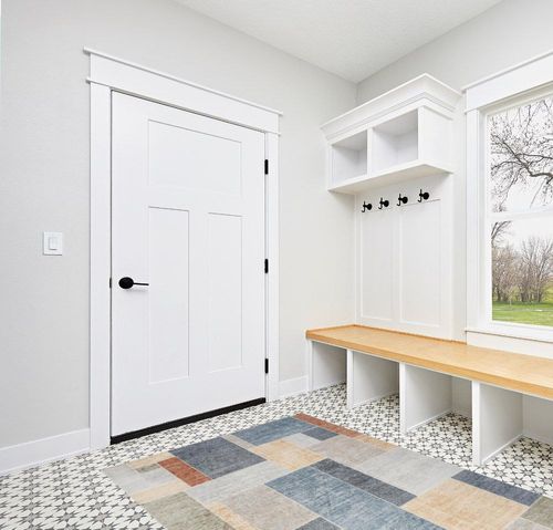 Nourison Astra Machine Washable Mid-Century Modern Ivory/Multi 5'3" x 7' Area Rug, Easy -Cleaning, Non Shedding, Bed Room, Living Room, Dining Room, Kitchen (5x7) in White Modern Entryway