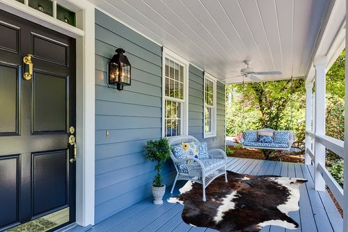 Sunshine Cowhides Genuine Brindle Dark Tricolor Cowhide Rug - Luxurious Cow Rug for Bedroom, Living Room, and Home Decor Enthusiasts - Masterpiece of Style and Functionality - 6x6-7ft (180x210cm) in Light Blue Patio