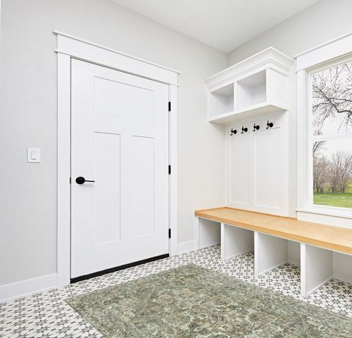 Valenrug Washable Rug 5x7 - Ultra Thin Green Collection Area Rug, Stain Resistant Non-Skid Rugs for Living Room, Antique Bedroom Rugs(5'x7', TPR37-Green) in White Modern Entryway