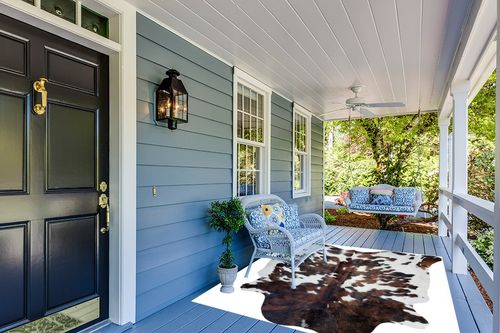 Sunshine Cowhides Genuine Tricolor Spotted Cowhide Rug - Luxurious Cow Rug for Bedroom, Living Room, and Home Decor Enthusiasts - Masterpiece of Style and Functionality - 6x6-7ft (180x210cm) in Light Blue Patio