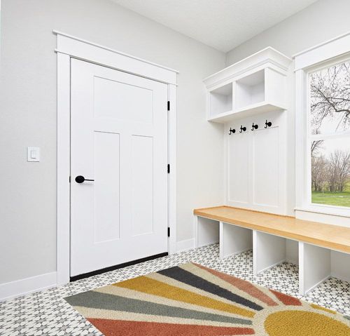 Balta Rugs Helia Geometric Sun Shag Area Rug, Multicolor, 5' 3" x 7' in White Modern Entryway