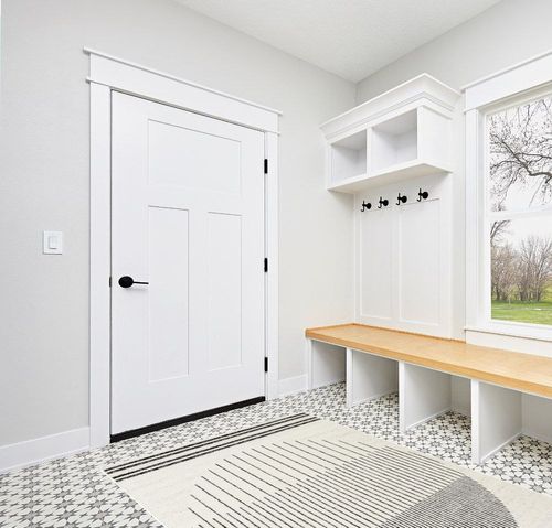 Artistic Weavers Penrod Modern Geometric Area Rug,5' x 7',Black/Ivory in White Modern Entryway