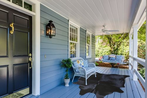 Sunshine Cowhides Genuine Black Cowhide Rug - Luxurious Cow Rug for Bedroom, Living Room, and Home Decor Enthusiasts - Masterpiece of Style and Functionality - 6x6-7ft (180x220cm) in Light Blue Patio