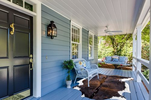 rodeo Genuine Cowhide Rug: Hand-Picked & Authentic Real Cowhide Rug for western Home Decor - Cow Hide Rug Large Sized at 6x7ft - Rustic rug, Unique, Durable, Leather Cow Carpet Rugs - Brindle cowhide rug in Light Blue Patio