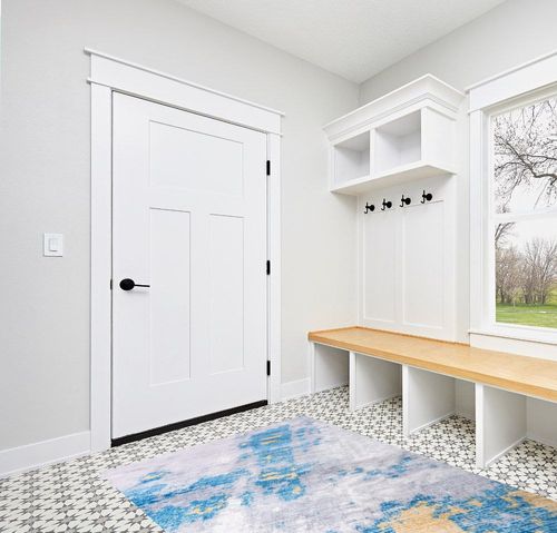 JUMAX Area Rugs Modern Abstract Ultra Soft Living Room Rug 5'x7' Stain Resistant Rugs Non Slip Low Pile Carpet Ideal for High Traffic Areas in Bedroom Dining Room(Cream/Multi) in White Modern Entryway