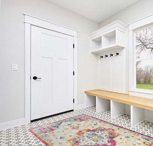 Antep Rugs Elite 5x7 Vintage Bohemian Distressed Oriental Medallion Indoor Area Rug (Pink, 5' x 7') in White Modern Entryway