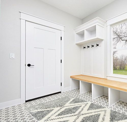 Mark&Day Area Rugs, 5x7 Gever Shag Charcoal Area Rug, Gray/Cream/White Carpet for Living Room, Bedroom or Kitchen (5'3" x 7'3") in White Modern Entryway
