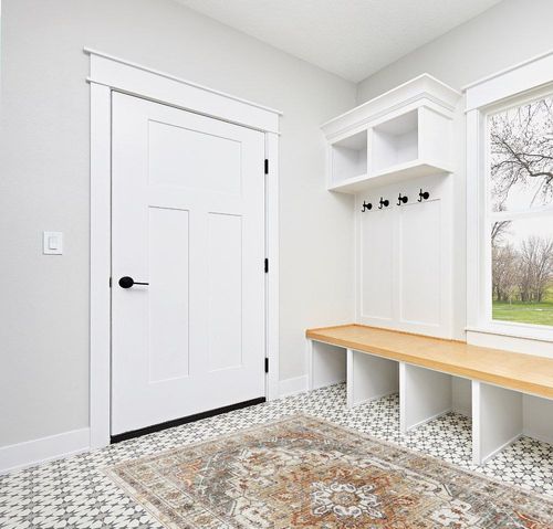 befbee 5x7 Area Rugs for Living Room,Stain Resistant Washable Rug,Non-Slip Backing Rugs for Bedroom,Kitchen,Printed Vintage Home Decor Rug (Turmeric/Grey, 5'x7') in White Modern Entryway