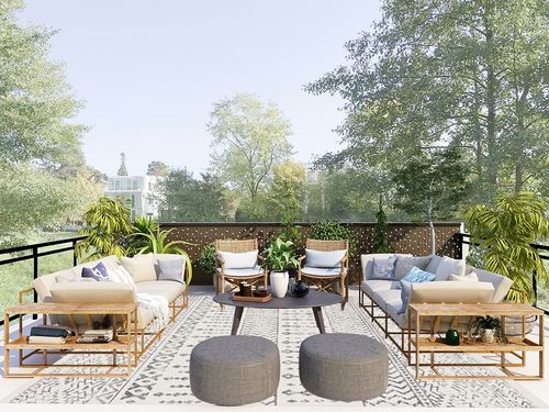 Art&Tuft Area Rug Ivory in Scandinavian Modern Patio