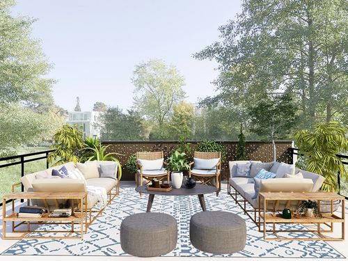 Boho Rug for Living Room 8x10 Area Rugs in Scandinavian Modern Patio