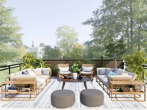 Castage 8’x10’ Area Rugs for Living Room Moroccan Rug in Scandinavian Modern Patio