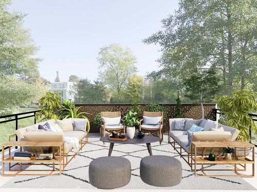 Moroccan Diamond Pattern Indoor Rug 8 X 10 in Scandinavian Modern Patio