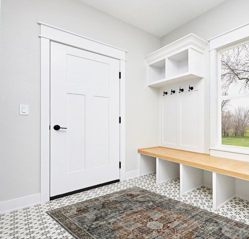 Roxstand 5x7 Area Rugs, Stain Resistant Machine Washable Area Rugs with Non-Slip Backing, Vintage Rugs for Bedroom, Living Room, Large Soft Low Pile Area Rug (Grey/Brown/Tan, 5'x7') in White Modern Entryway