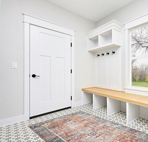 Bloom Rugs Washable Non-Slip 5' x 7' Rug - Orange/Blue Traditional Area Rug for Living Room, Bedroom, Dining Room, and Kitchen - Exact Size: 5' x 7' in White Modern Entryway