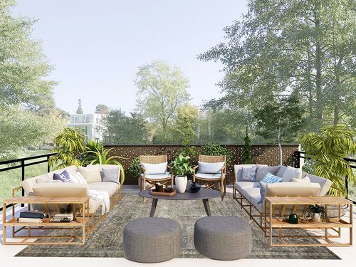 ‎Pebble / Taupe ‎Traditional ‎Washable ‎Living Room ‎Area Rug in Scandinavian Modern Patio
