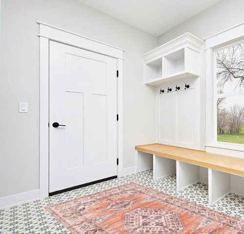 vivorug Washable Rug, Ultra Soft Area Rug 5x7, Non Slip Boho Rug Foldable, Stain Resistant Rugs for Living Room, Persian Tribal Medallion (Orange, 5'x7') in White Modern Entryway