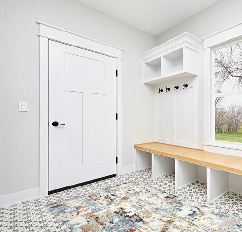 Area Rug Living Room Rugs - 5x7 Washable Large Modern Abstract Soft No Slip Indoor Rug Thin Floor Carpet for Bedroom Under Dining Table Home Office Decor - Blue in White Modern Entryway
