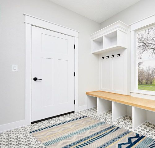 Rugshop Sky Collection Contemporary Bohemian Design Area Rug 5' x 7' Blue in White Modern Entryway